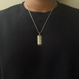 CIPHER PENDANT WITH CHAIN (SILVER)