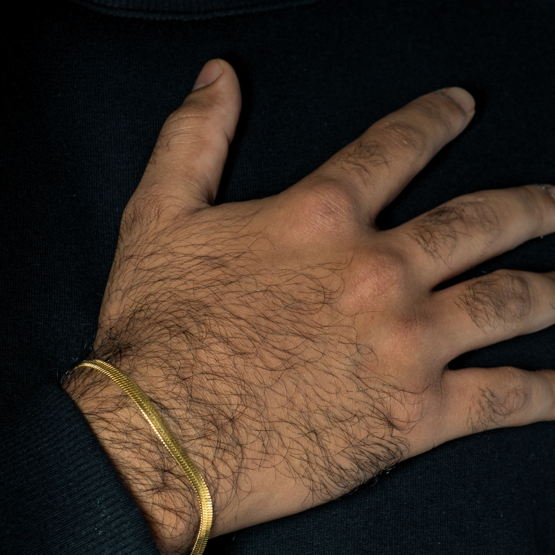 Flat Snake Bracelet (Gold)