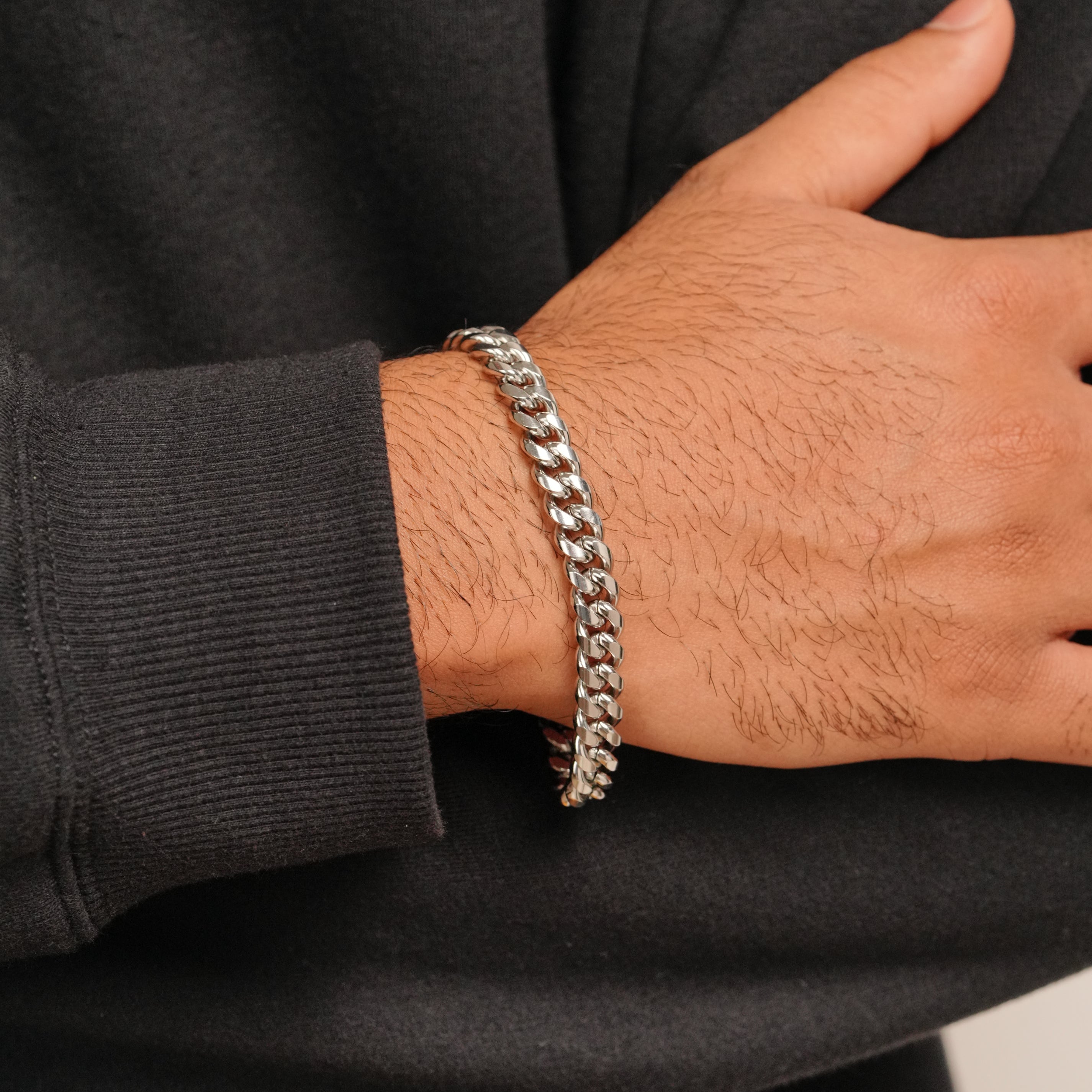 Cuban Bracelet 8mm (Silver)