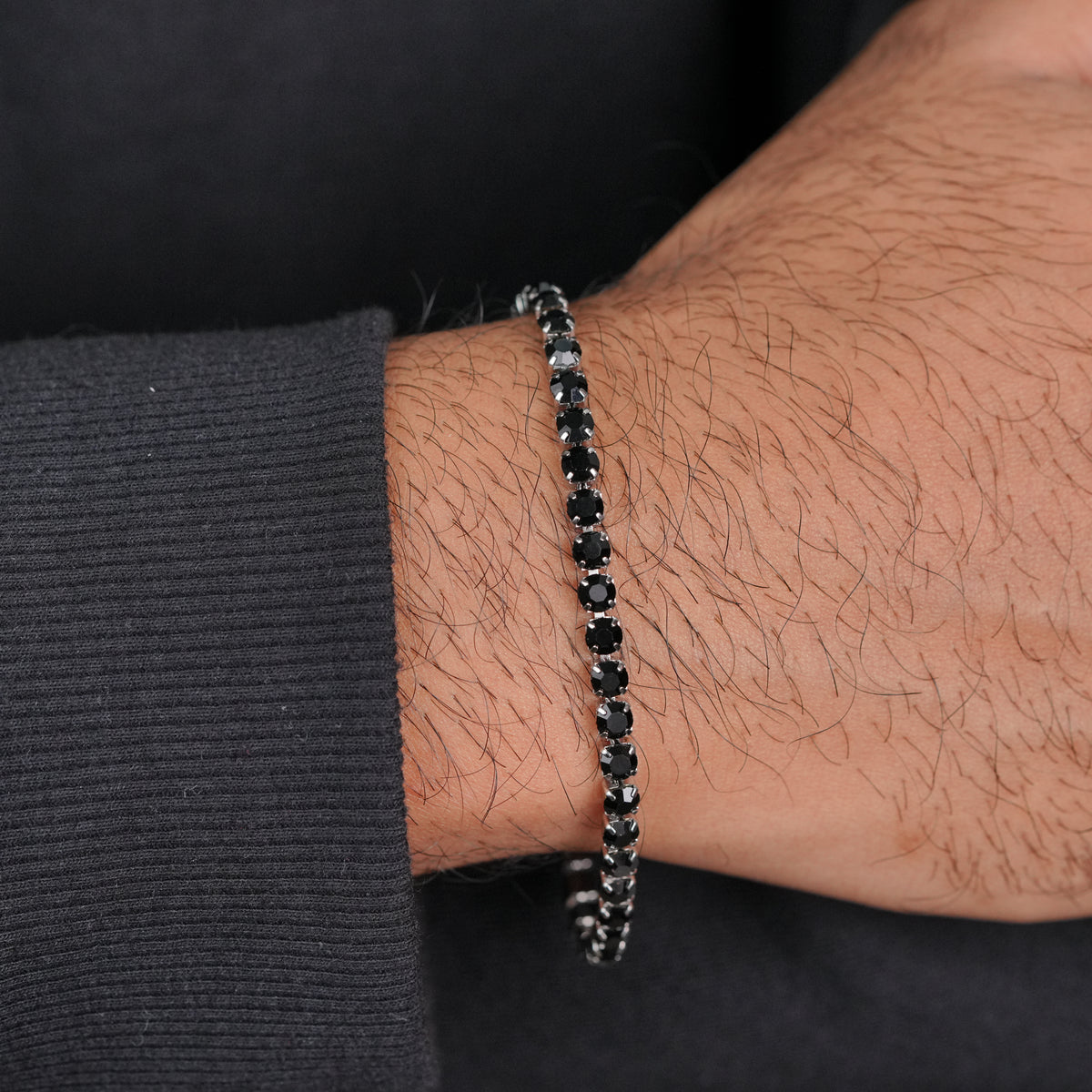 Black Tennis Bracelet