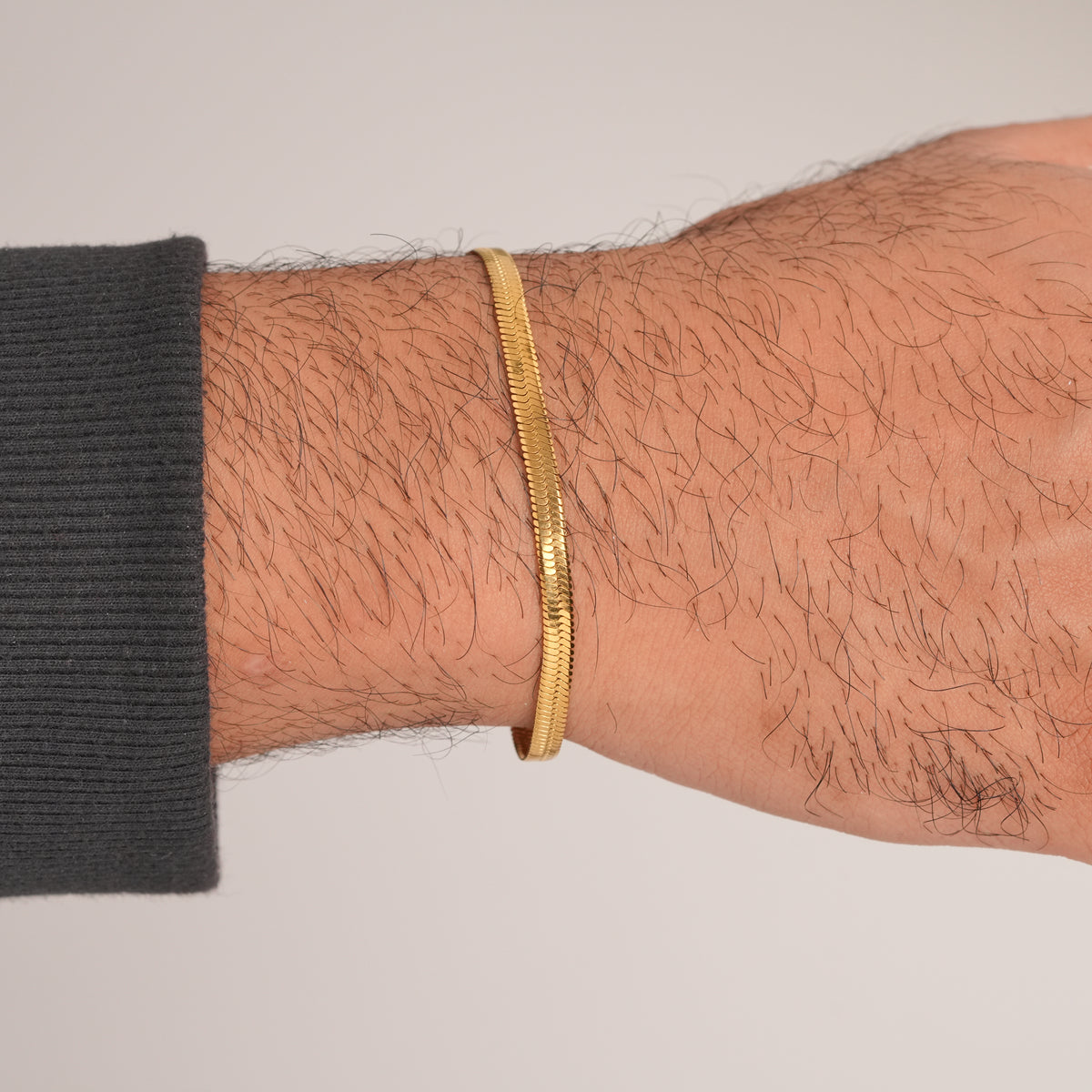 Flat Snake Bracelet (Gold)