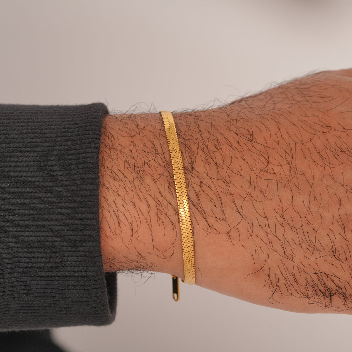 Flat Snake Bracelet (Gold)