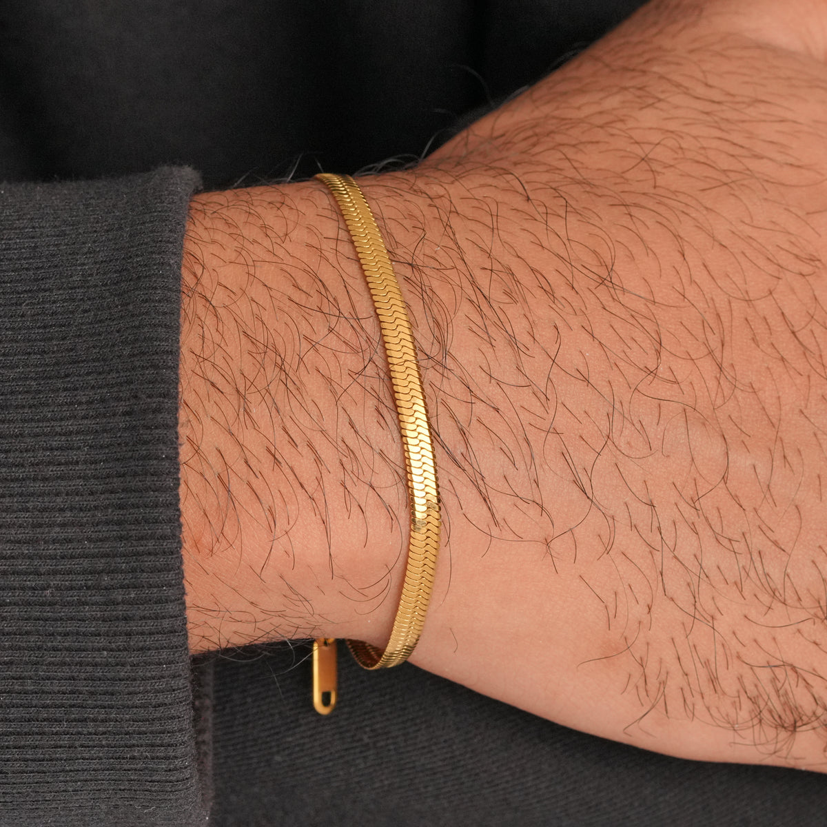 Flat Snake Bracelet (Gold)
