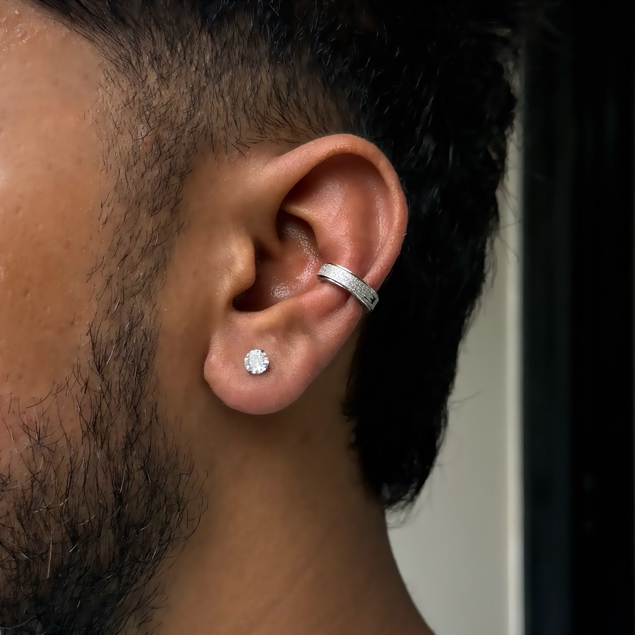 Frosted Unpierced Hoop/Cuff - Set of 3