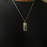 CIPHER PENDANT WITH CHAIN (SILVER)