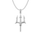 Trident Pendant With Chain (Silver)