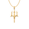Trident Pendant With Chain (Gold)