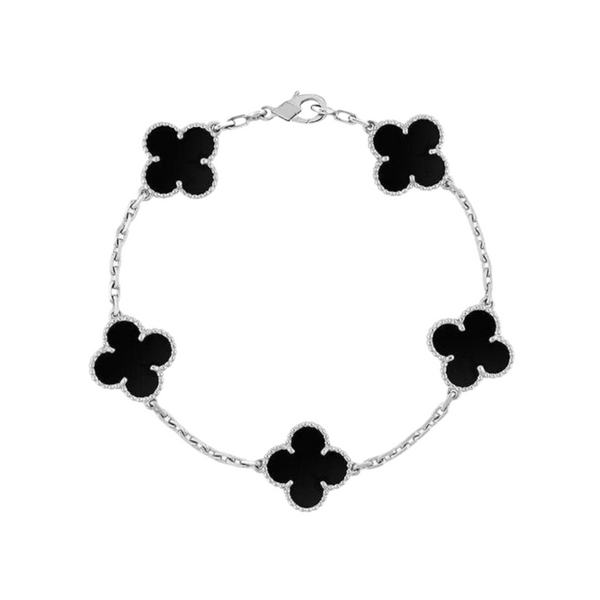 Tréfle Bracelet (BLACK - SILVER)