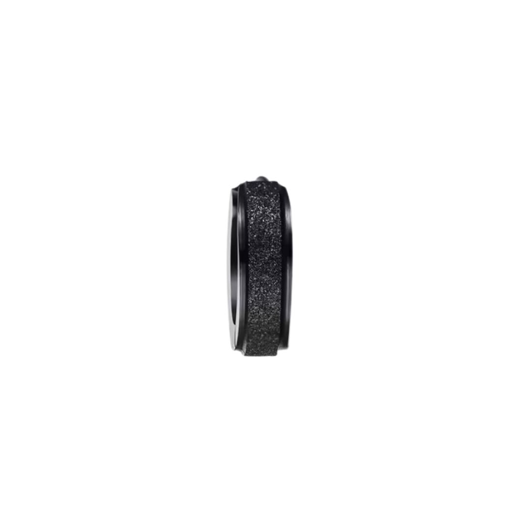 Frosted Hoop (Black Pierced)