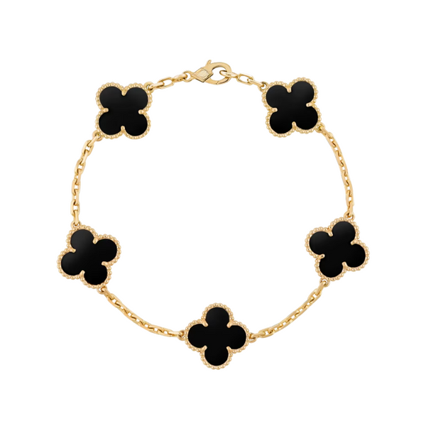 Tréfle Bracelet (BLACK - GOLD)