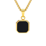 SQUARE PENDANT WITH CHAIN (GOLD)