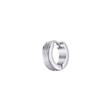 FROSTED HOOP - (SILVER PIERCED)