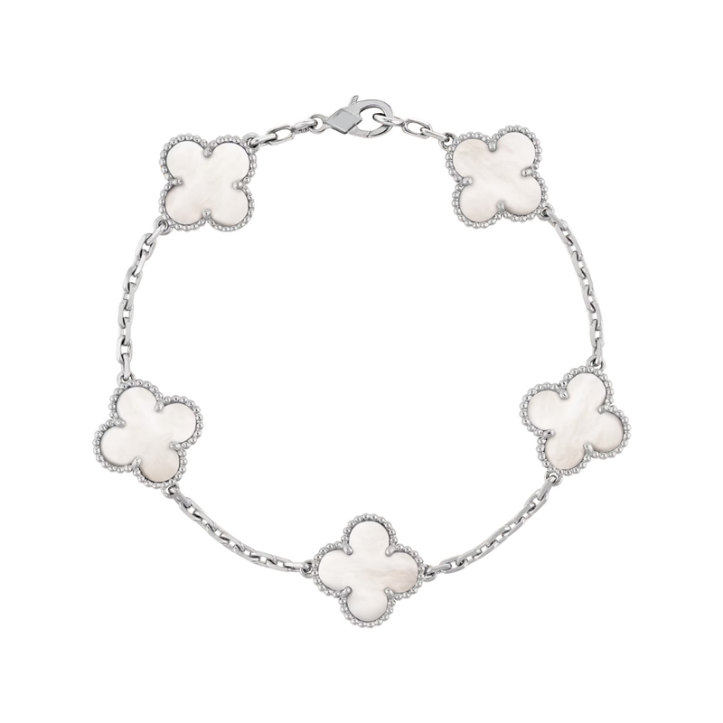 Tréfle Bracelet (WHITE - SILVER)