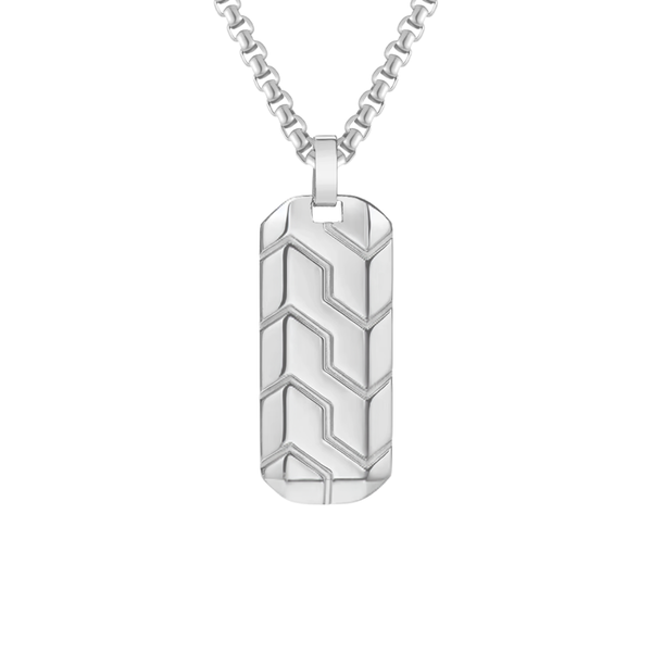 CIPHER PENDANT WITH CHAIN (SILVER)