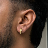 Frosted Hoop (Gold Pierced)