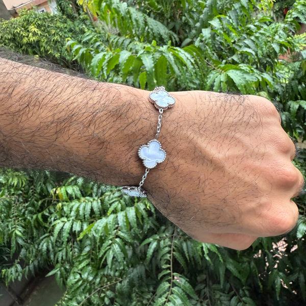 Tréfle Bracelet (WHITE - SILVER)