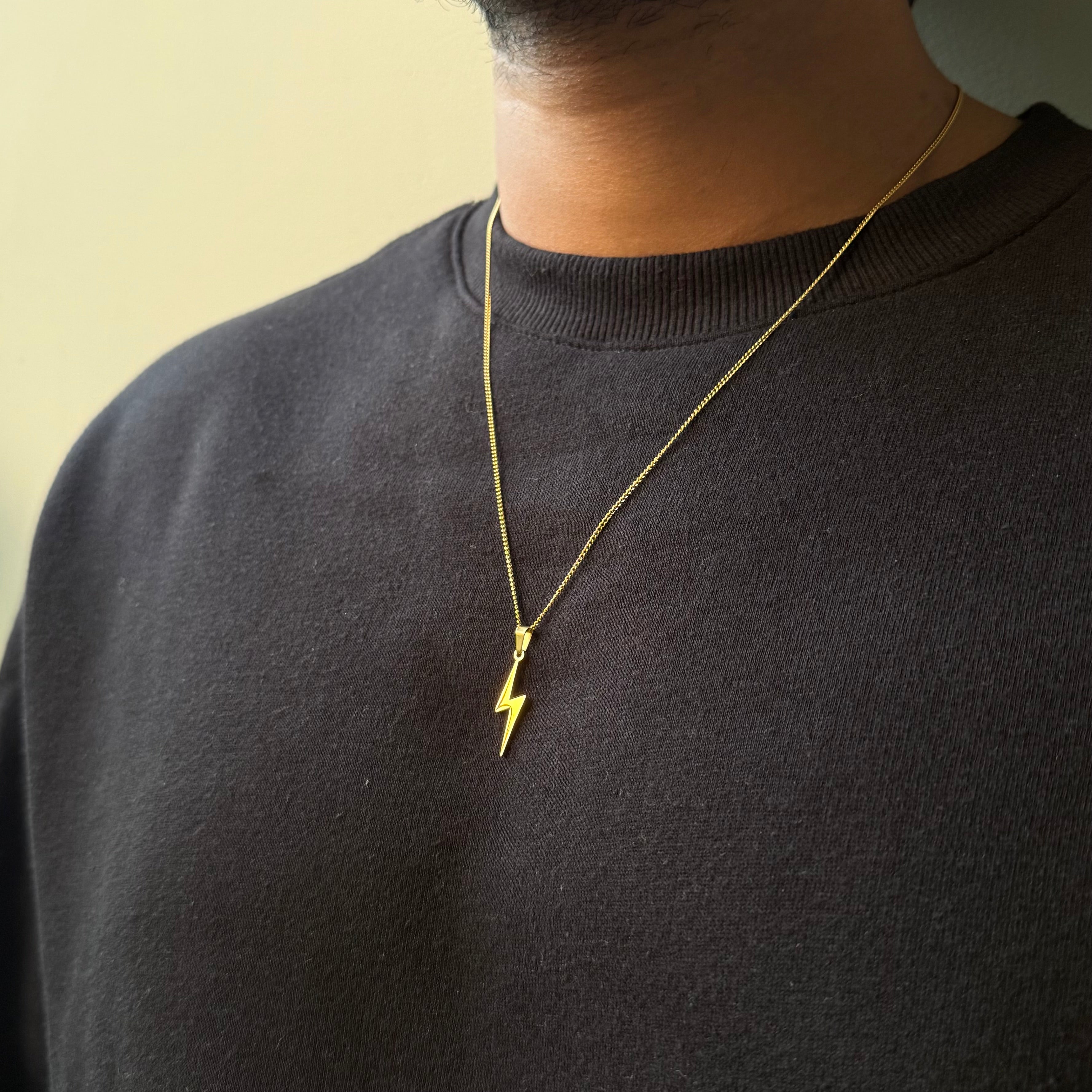 Flash Pendant With Chain (Gold)