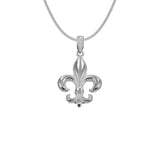 FLEUR DE LIS PENDANT WITH CHAIN (SILVER)