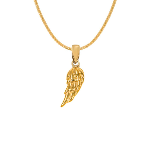 ANGEL WING PENDANT WITH CHAIN (GOLD)