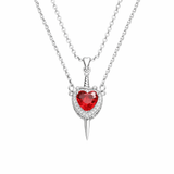 THE CRIMSON PROMISE COUPLE NECKLACE SET