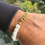 Pearl Half & Half Bracelet (Gold)