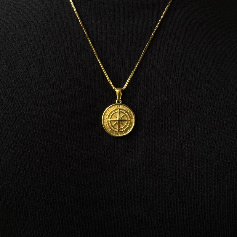 COMPASS PENDANT WITH CHAIN