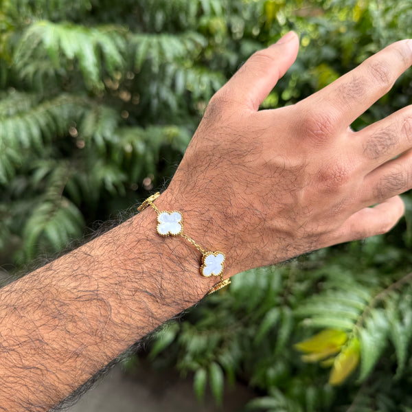 Tréfle Bracelet (WHITE - GOLD)