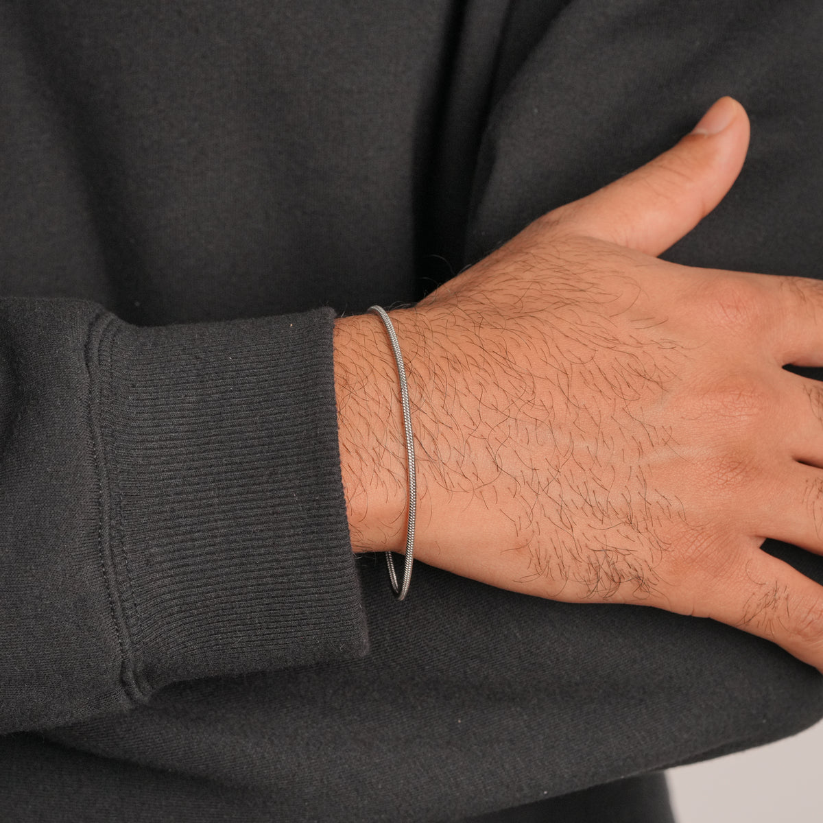Micro Round Bracelet - Silver