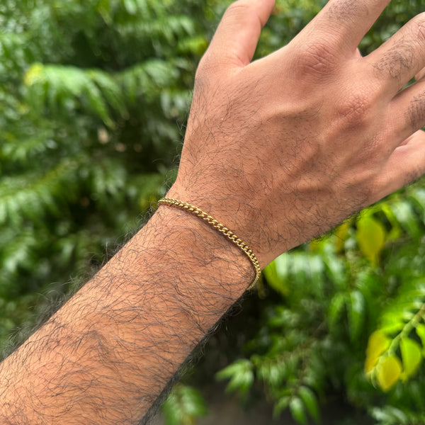 MICRO CUBAN BRACELET (GOLD)