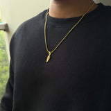 ANGEL WING PENDANT WITH CHAIN (GOLD)