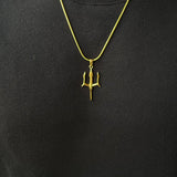 TRIDENT PENDANT WITH CHAIN (GOLD)