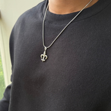 FLEUR DE LIS PENDANT WITH CHAIN (SILVER)