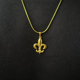 FLEUR DE LIS PENDANT WITH CHAIN (GOLD)