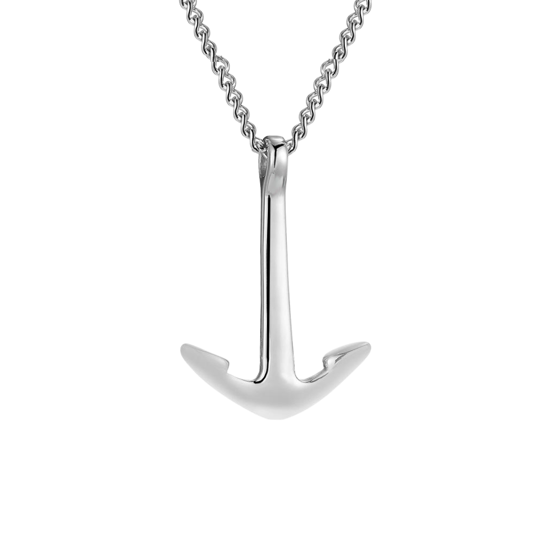 Anchor Pendant With Chain (Silver)
