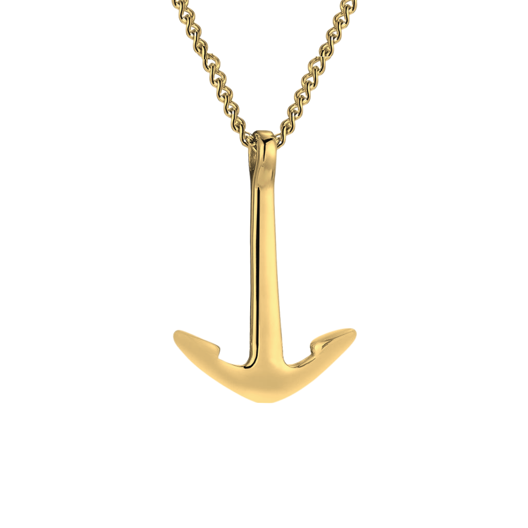 Anchor Pendant With Chain (Gold)