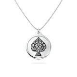 Ace Pendant With Chain (Silver)